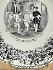 Lot 6 assiettes parlantes à dessert Creil et Montereau N°4