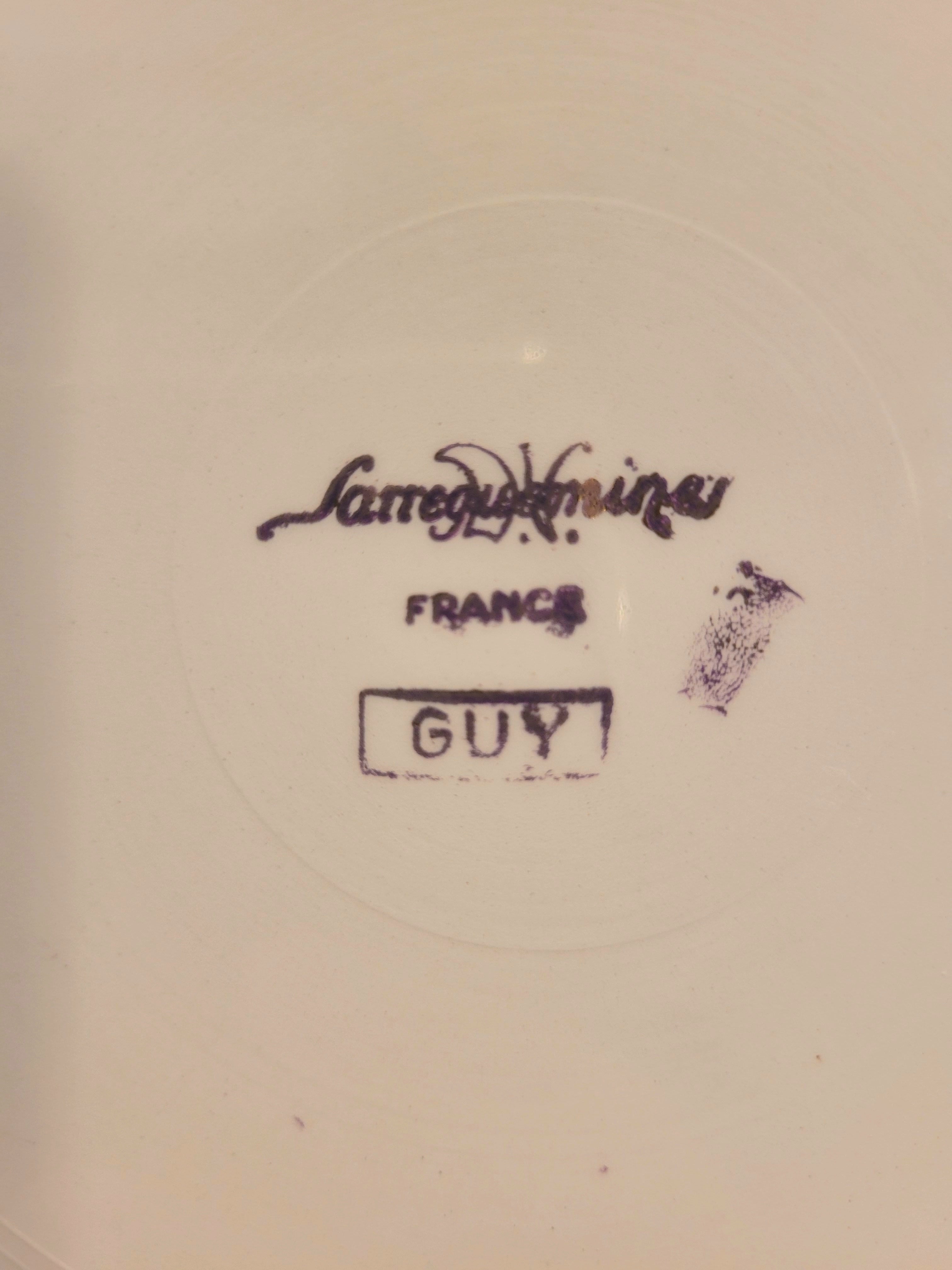 Assiette plate en faïence Sarreguemines N°16