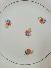 Plat à gâteau en faïence