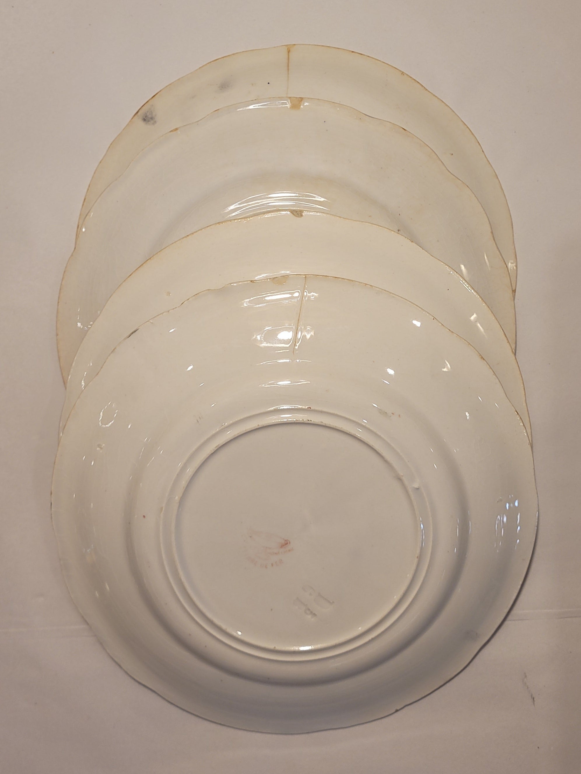 Lot 12 assiettes parlantes à dessert Creil et Montereau N°5