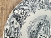 Lot 9 assiettes à dessert Monuments de Paris Choisy le Roi N°3