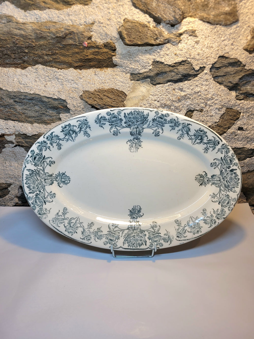 Plat oval 37 cm Terre de fer Salins
