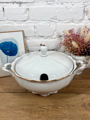 soupiere porcelaine blanche compotier porcelaine vintage decoration interieure brocante signé Bavaria brocante ligne boutique ligne