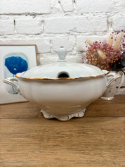 soupiere porcelaine blanche  signé Bavaria brocante ligne boutique ligne