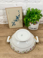 vaisselle vintage Soupiere en porcelaine de Limoges